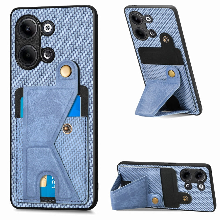For OPPO Reno9 Carbon Fiber Wallet Flip Card Holder Phone Case