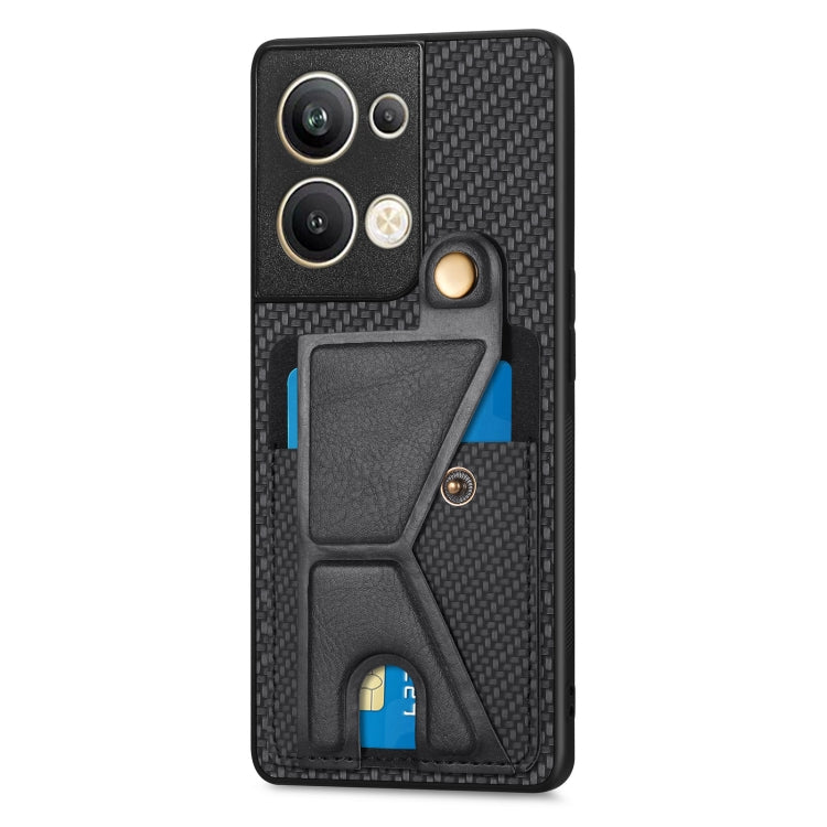 For OPPO Reno9 Pro+ Carbon Fiber Wallet Flip Card Holder Phone Case