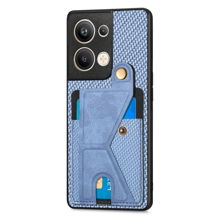For OPPO Reno9 Pro+ Carbon Fiber Wallet Flip Card Holder Phone Case