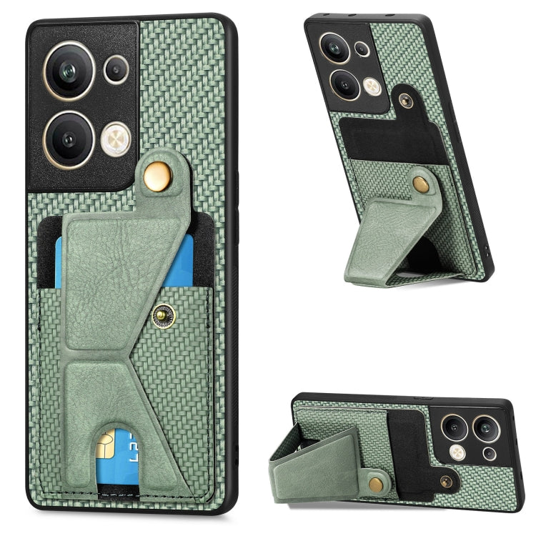 For OPPO Reno9 Pro+ Carbon Fiber Wallet Flip Card Holder Phone Case