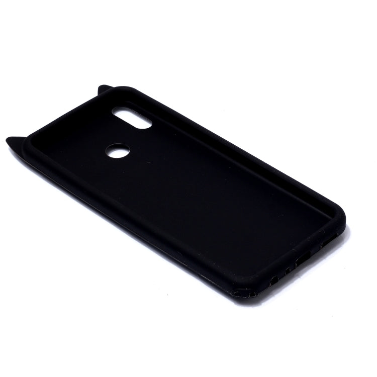 Lovely 3D Moustache Cat Soft Silicone Back Case for Xiaomi Redmi Note 7S / Note 7 / Note 7 Pro