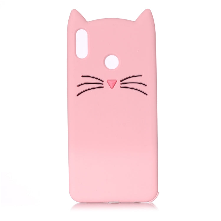 Lovely 3D Moustache Cat Soft Silicone Back Case for Xiaomi Redmi Note 7S / Note 7 / Note 7 Pro
