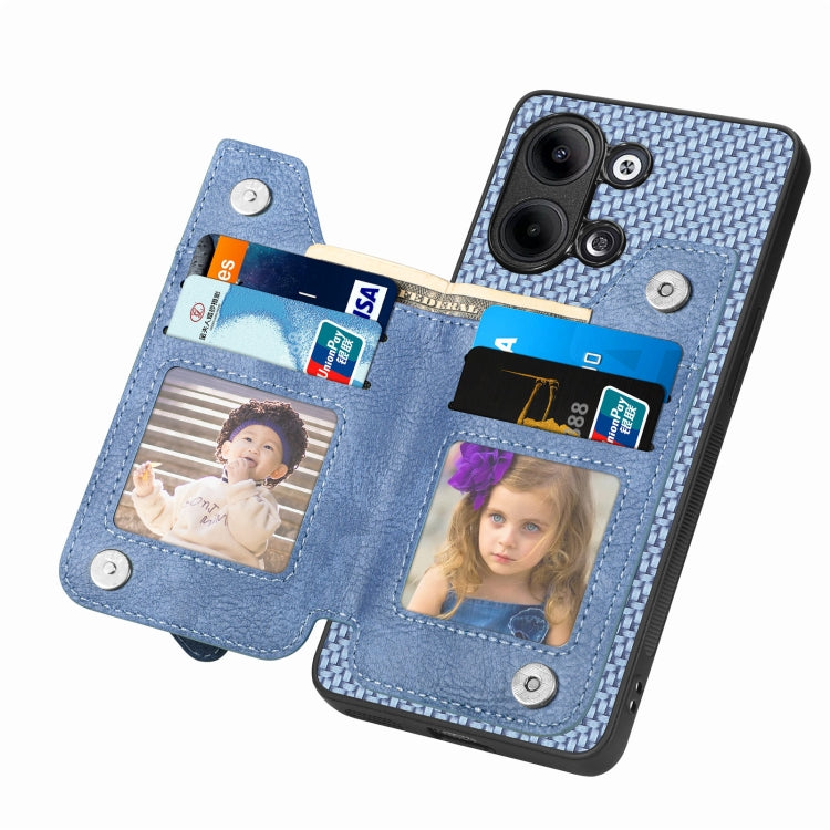 For OPPO Reno9 Carbon Fiber Flip Zipper Wallet Phone Case