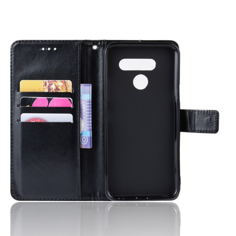 Retro Crazy Horse Texture Horizontal Flip Leather Case for LG K50 /LG Q60, with Holder & Card Slots & Photo Frame