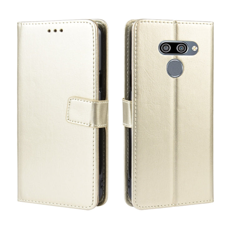 Retro Crazy Horse Texture Horizontal Flip Leather Case for LG K50 /LG Q60, with Holder & Card Slots & Photo Frame