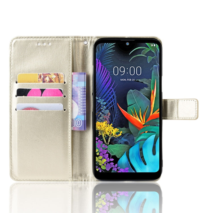 Retro Crazy Horse Texture Horizontal Flip Leather Case for LG K50 /LG Q60, with Holder & Card Slots & Photo Frame