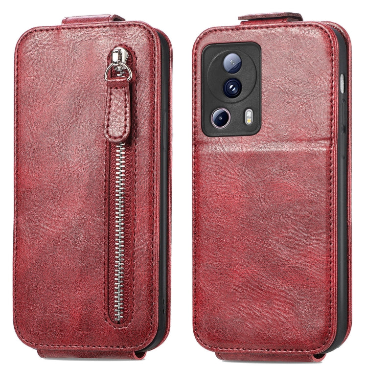For Xiaomi 13 Lite Zipper Wallet Vertical Flip Leather Phone Case