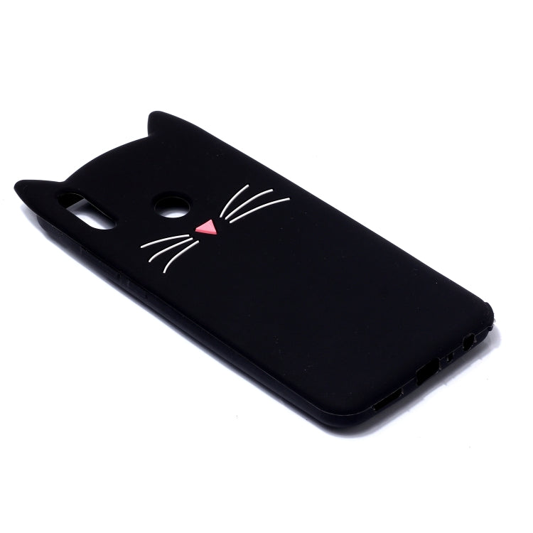 Lovely 3D Moustache Cat Soft Silicone Back Case for Xiaomi Redmi Note 5 Pro