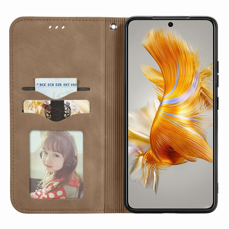 For Huawei Mate 50 Retro Skin Feel Magnetic Flip Leather Phone Case