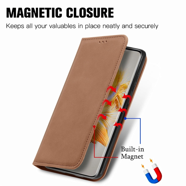 For Huawei Mate 50 Retro Skin Feel Magnetic Flip Leather Phone Case