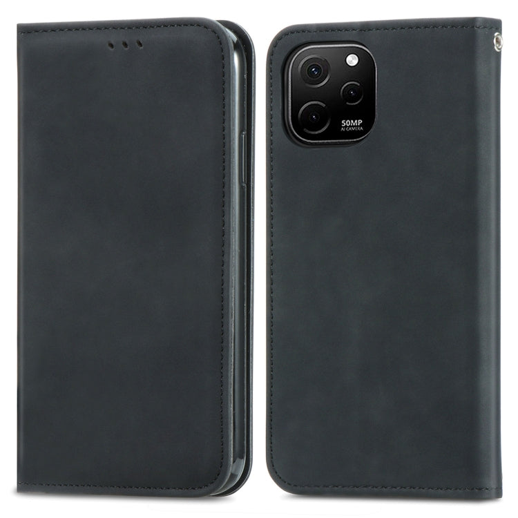 For Huawei Nova Y61 Retro Skin Feel Magnetic Flip Leather Phone Case