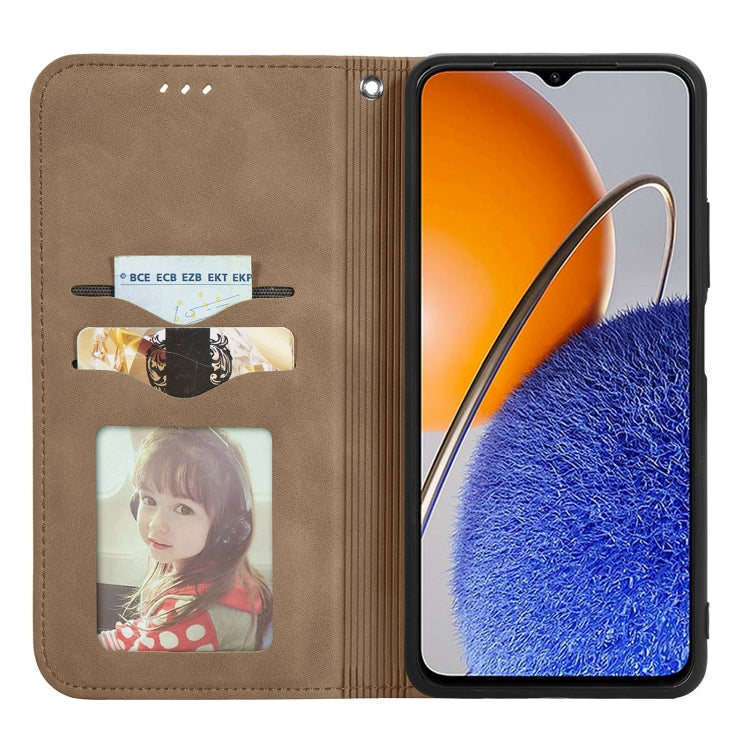 For Huawei Nova Y61 Retro Skin Feel Magnetic Flip Leather Phone Case