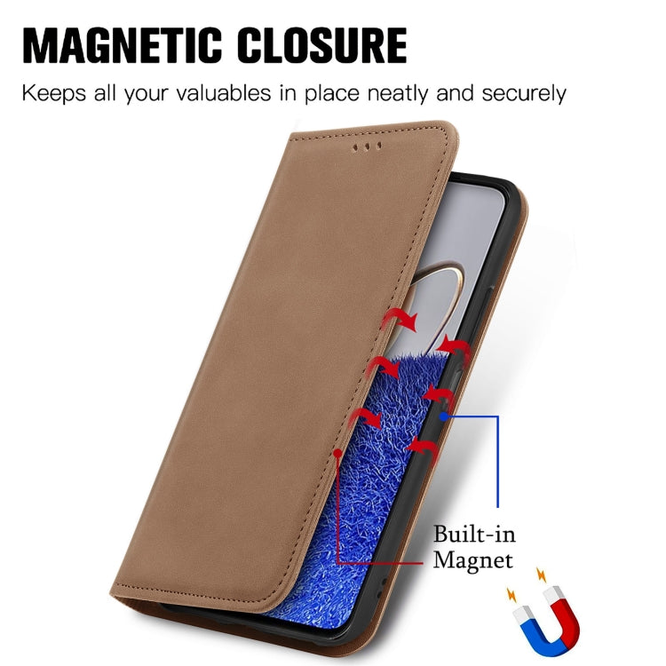 For Huawei Nova Y61 Retro Skin Feel Magnetic Flip Leather Phone Case