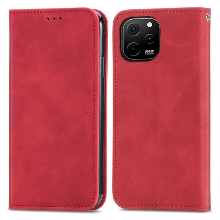 For Huawei Nova Y61 Retro Skin Feel Magnetic Flip Leather Phone Case