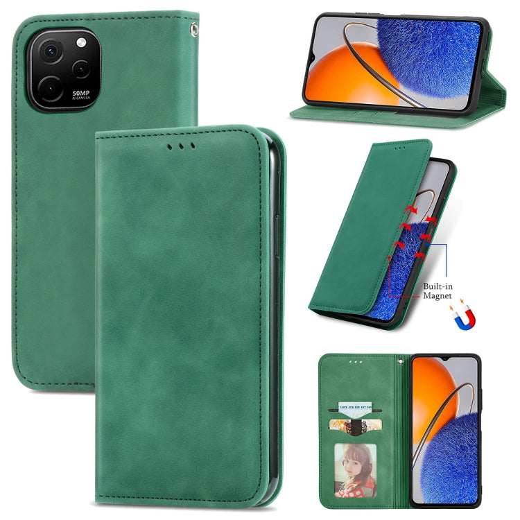 For Huawei Nova Y61 Retro Skin Feel Magnetic Flip Leather Phone Case