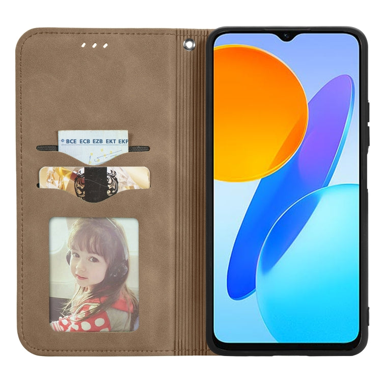 For Honor X6 Retro Skin Feel Magnetic Flip Leather Phone Case