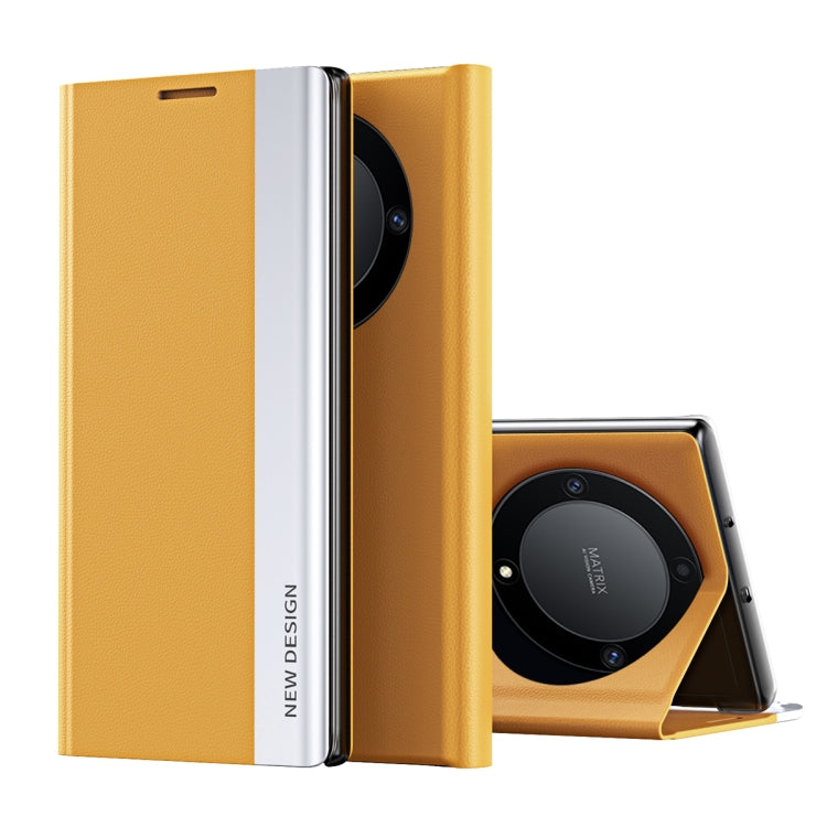 For Honor Magic5 Lite Side Electroplated Adsorption Leather Phone Case