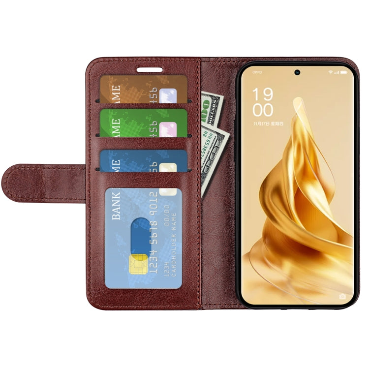 For OPPO Reno9 Pro+ R64 Texture Horizontal Flip Leather Phone Case