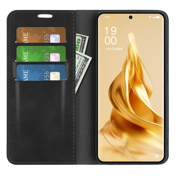 For OPPO Reno9 Pro+ Retro-skin Magnetic Suction Leather Phone Case