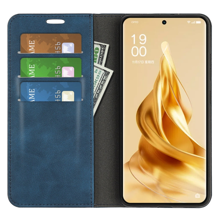 For OPPO Reno9 Pro+ Retro-skin Magnetic Suction Leather Phone Case