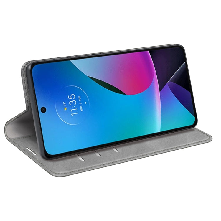 For Motorola Moto G Play 2023 Retro-skin Magnetic Suction Leather Phone Case