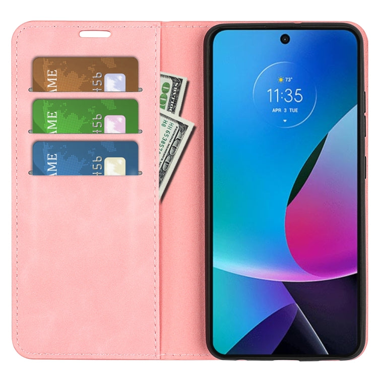 For Motorola Moto G Play 2023 Retro-skin Magnetic Suction Leather Phone Case