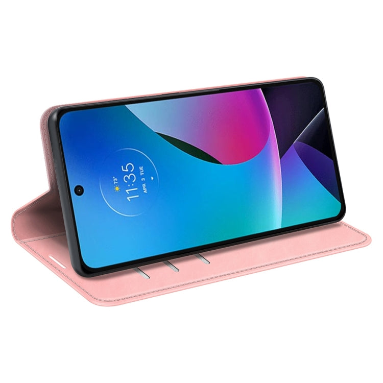 For Motorola Moto G Play 2023 Retro-skin Magnetic Suction Leather Phone Case