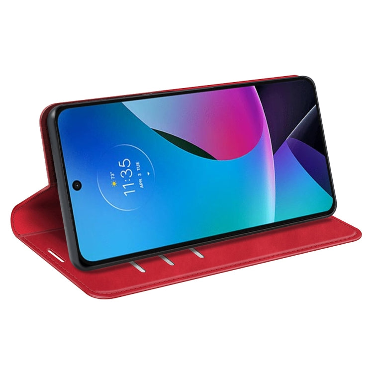 For Motorola Moto G Play 2023 Retro-skin Magnetic Suction Leather Phone Case