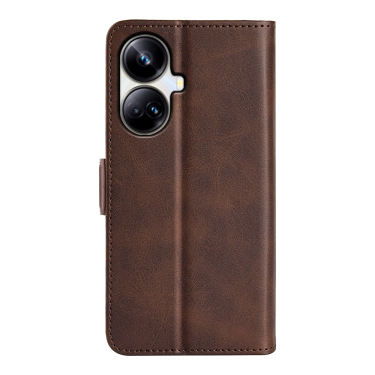 For Realme 10 Pro+ Dual-side Magnetic Buckle Horizontal Flip Leather Phone Case