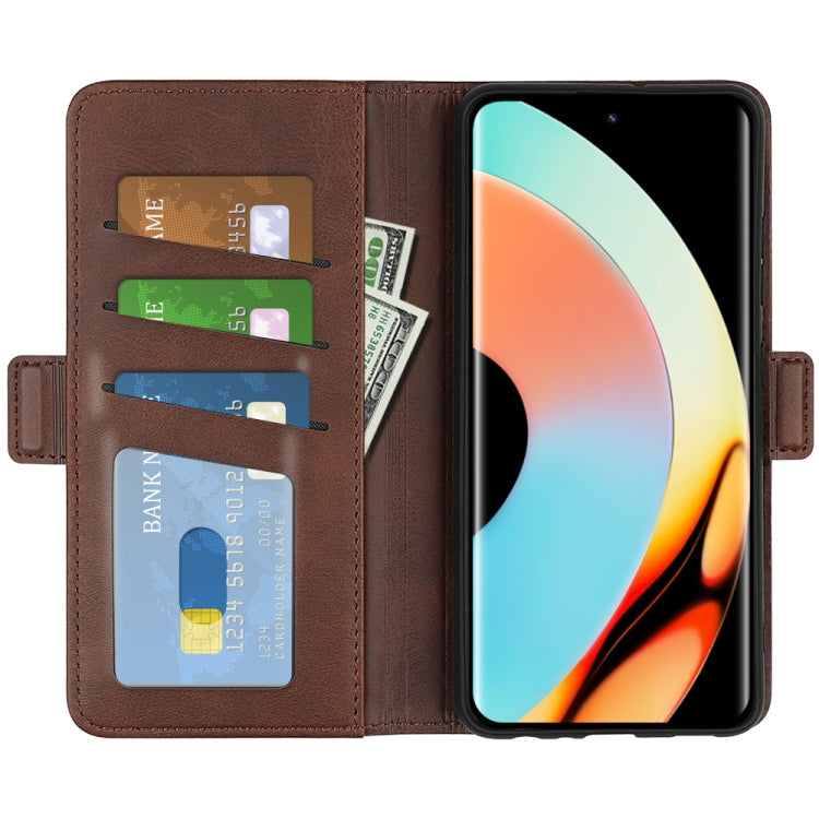 For Realme 10 Pro+ Dual-side Magnetic Buckle Horizontal Flip Leather Phone Case