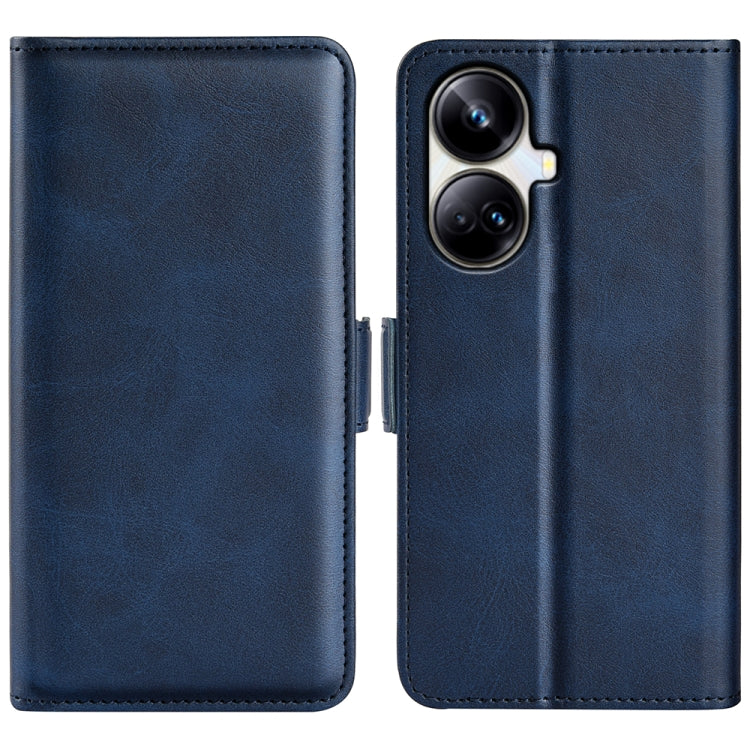 For Realme 10 Pro+ Dual-side Magnetic Buckle Horizontal Flip Leather Phone Case