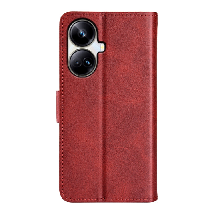 For Realme 10 Pro+ Dual-side Magnetic Buckle Horizontal Flip Leather Phone Case