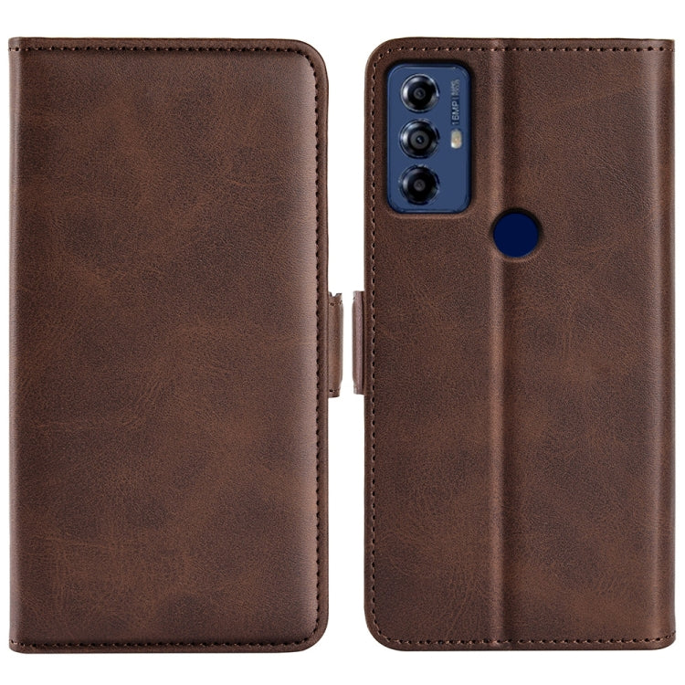 For Motolora Moto G Play 2023 Dual-side Magnetic Buckle Horizontal Flip Leather Phone Case