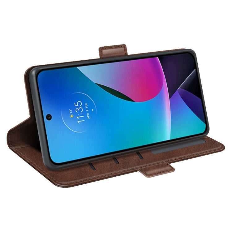 For Motolora Moto G Play 2023 Dual-side Magnetic Buckle Horizontal Flip Leather Phone Case