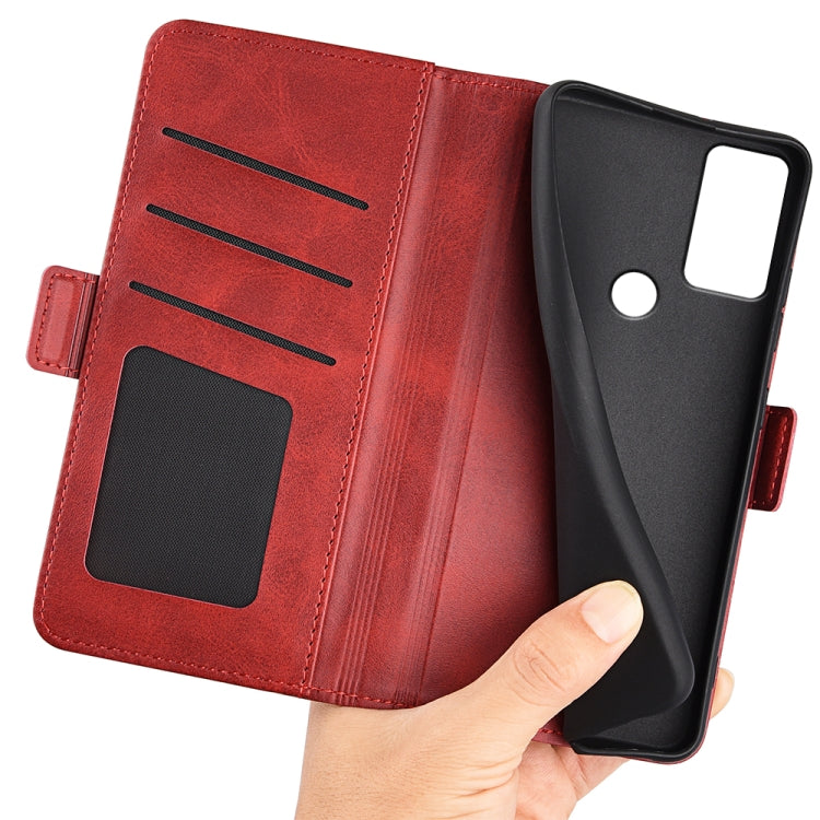 For Motolora Moto G Play 2023 Dual-side Magnetic Buckle Horizontal Flip Leather Phone Case