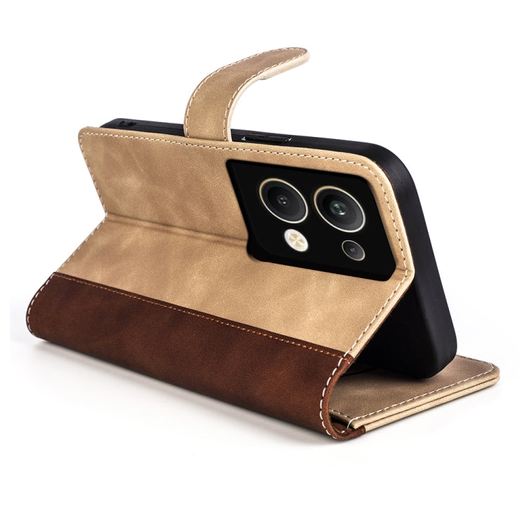 For OPPO Reno 9 Pro+ Stitching Horizontal Flip Leather Phone Case