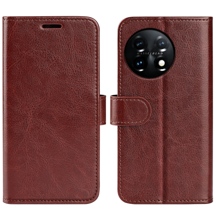 For OnePlus 11 R64 Texture Horizontal Flip Leather Phone Case