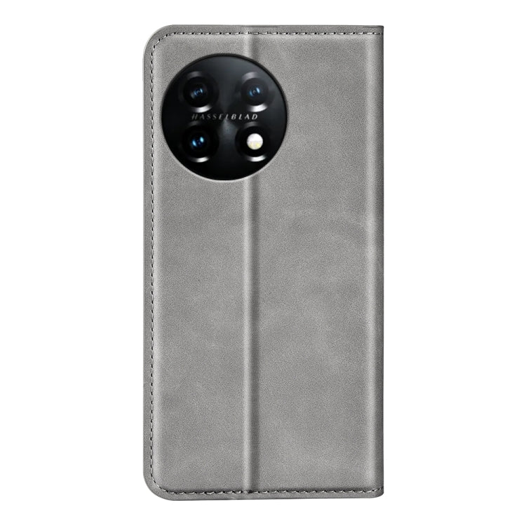 For OnePlus 11 Retro-skin Magnetic Suction Leather Phone Case