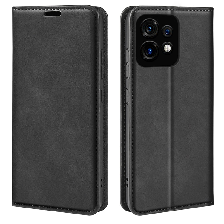 For Motorola Moto X40 Retro-skin Magnetic Suction Leather Phone Case