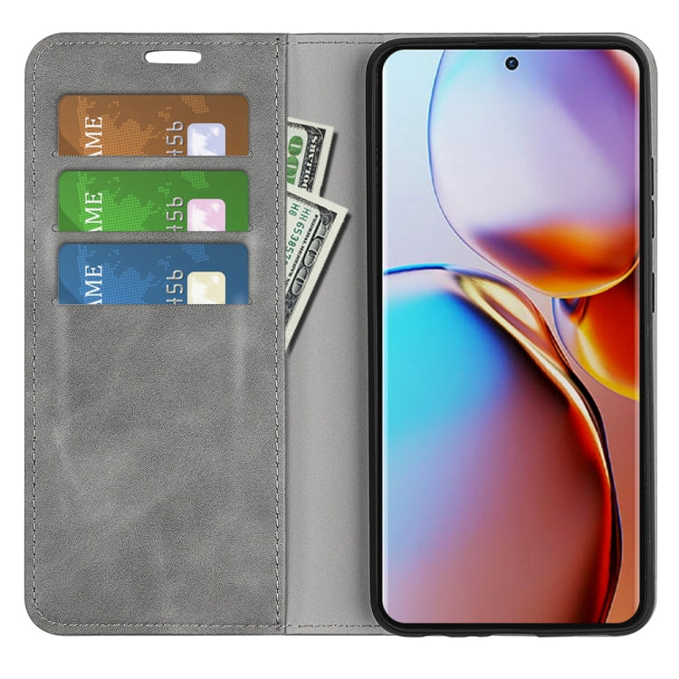 For Motorola Moto X40 Retro-skin Magnetic Suction Leather Phone Case