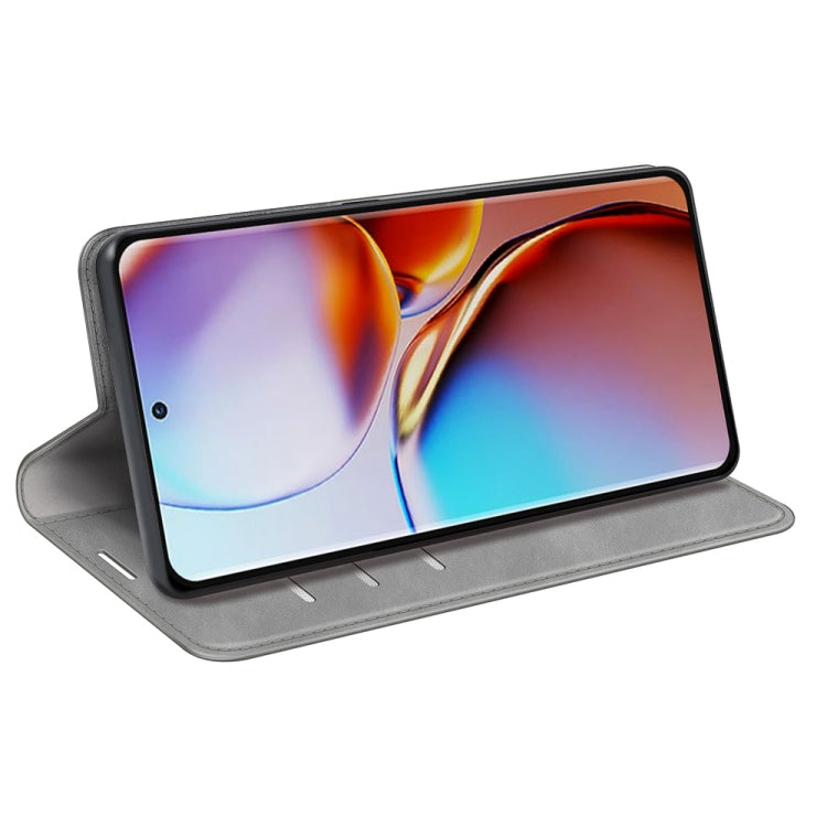 For Motorola Moto X40 Retro-skin Magnetic Suction Leather Phone Case