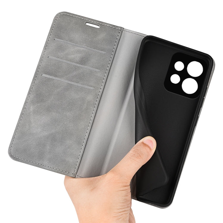 For Motorola Moto X40 Retro-skin Magnetic Suction Leather Phone Case