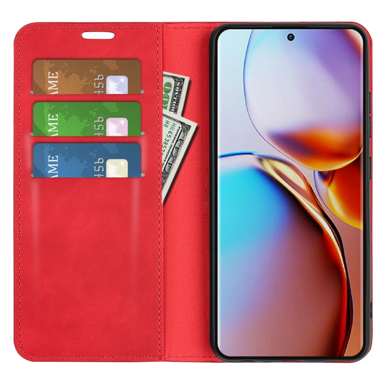 For Motorola Moto X40 Retro-skin Magnetic Suction Leather Phone Case