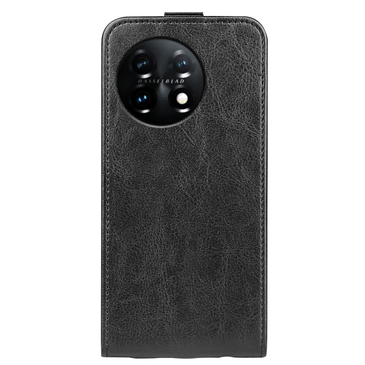 For OnePlus 11 R64 Texture Vertical Flip Leather Phone Case
