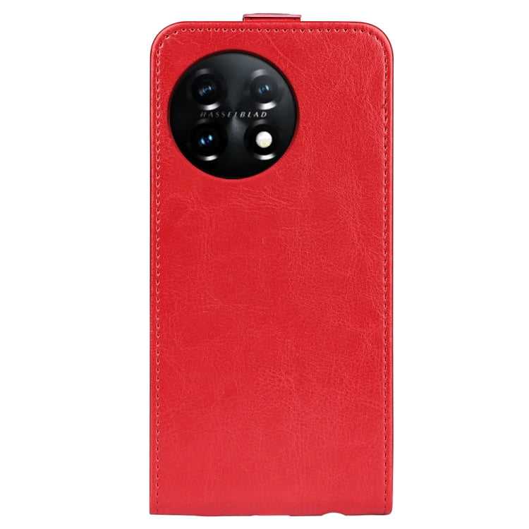 For OnePlus 11 R64 Texture Vertical Flip Leather Phone Case