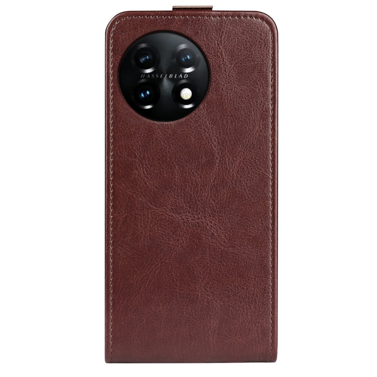 For OnePlus 11 R64 Texture Vertical Flip Leather Phone Case