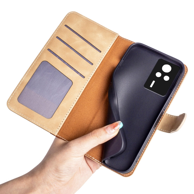 For Xiaomi Redmi K60E Stitching Horizontal Flip Leather Phone Case