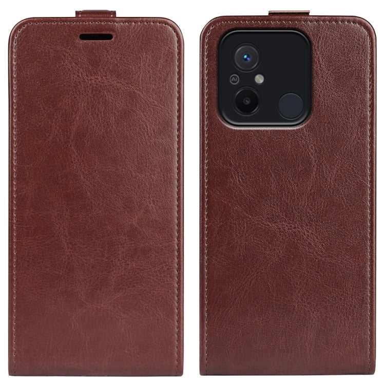 For Xiaomi Redmi 12C R64 Texture Single Vertical Flip Leather Phone Case