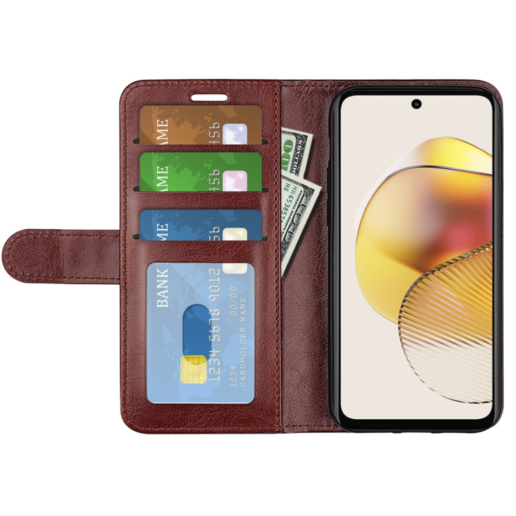 For Motorola Moto G73 R64 Texture Horizontal Flip Leather Phone Case