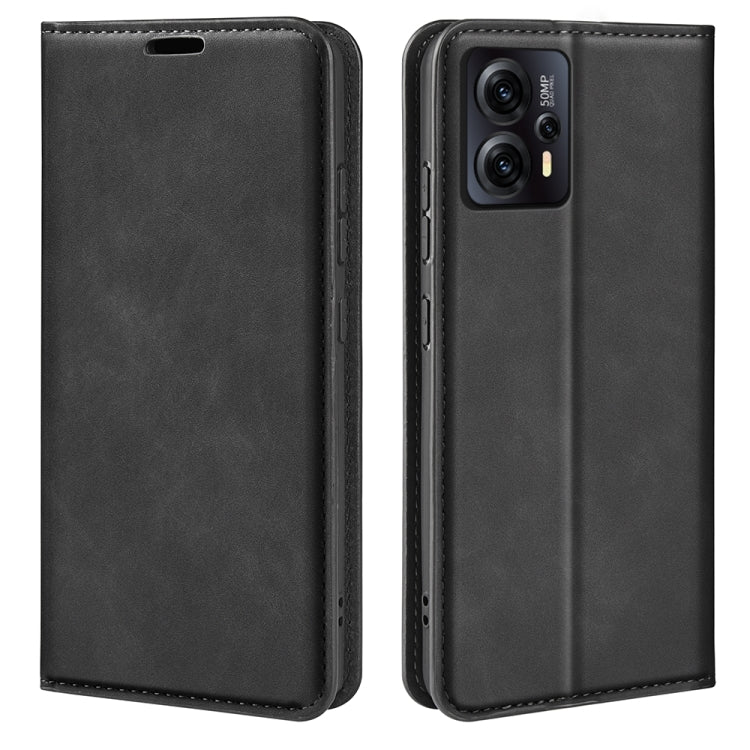 For Motorola Moto G23 4G / G13 4G Retro-skin Magnetic Suction Leather Phone Case